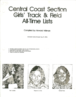 Central· Coast Section Girls' Track & Field All·Time Lists
