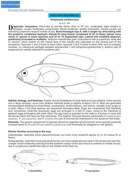 Pseudochromidae 2557