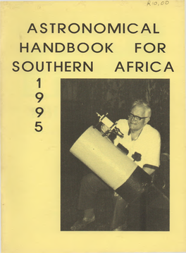Astronomical Handbook for Southern Africa 1995