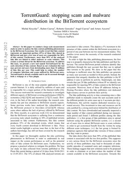 Stopping Scam and Malware Distribution in the Bittorrent