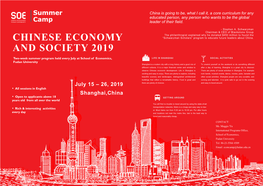 Chinese Economy and Society 2019