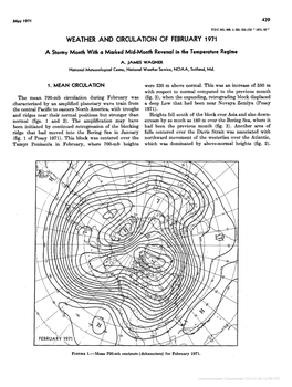 Weather and Circulation of February 1971