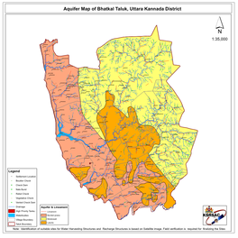 Aquifer Map of Bhatkal Taluk, Uttara Kannada District