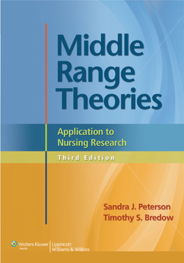 Middle Range Theories: Application to Nursing Research, Third Edition