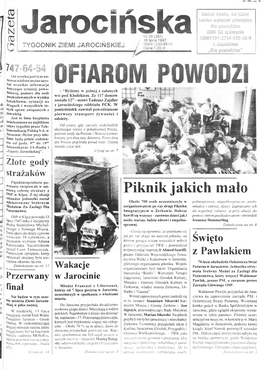 Jarocińska OFIAROM POWODZI