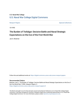 The Burden of Trafalgar: Decisive Battle and Naval Strategic Expectations on the Eve of the First World War