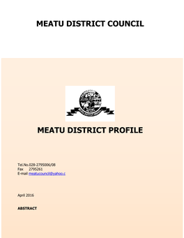 Meatu District Council Meatu District Profile