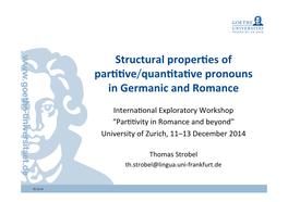 Nouns in Germanic and Romance