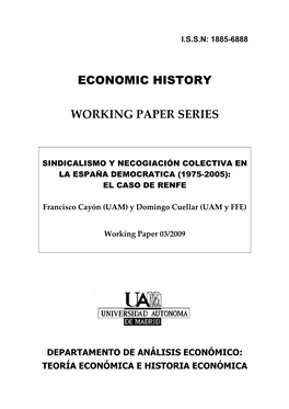 Economic History Working Paper Series