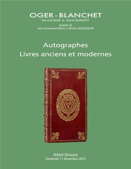 Autographes Livres Anciens Et Modernes