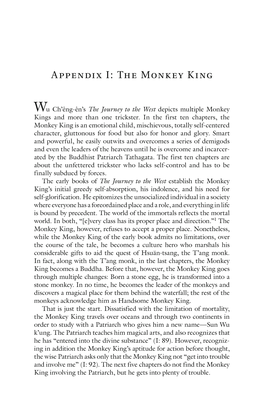 Appendix I: the Monkey King 1