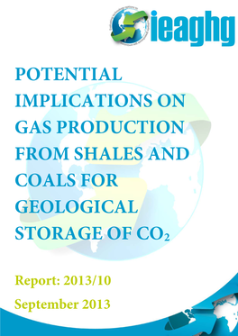 Potential Implications on Gas Production from Shales and Coals for Geological