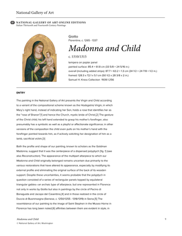 Madonna and Child C