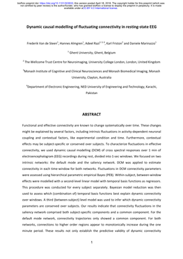 Dynamic Causal Modelling of Fluctuating Connectivity in Resting-State EEG