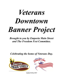 Veterans Downtown Banner Project
