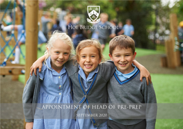 Appointment of Head of Pre-Prep September 2020