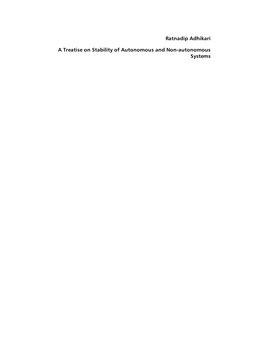 Chapter-5 STABILITY of NON-AUTONOMOUS SYSTEMS