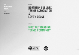 Northern Suburbs Tennis Association & Love'n Deuce Most