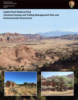Capitol Reef National Park Livestock Grazing and Trailing Management Plan and Environmental Assessment