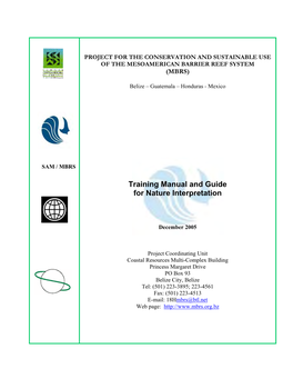 Training Manual and Guide for Nature Interpretation. December 2005