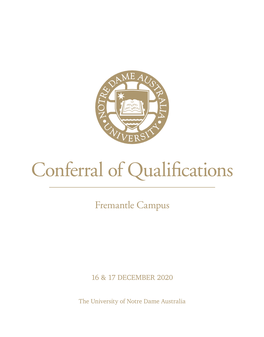 Conferral of Qualifications