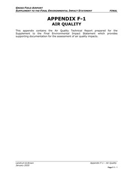 Appendix F-1: Air Quality[PDF]