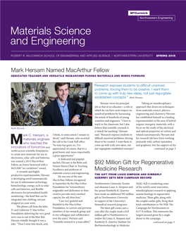 Materials Science and Engineering