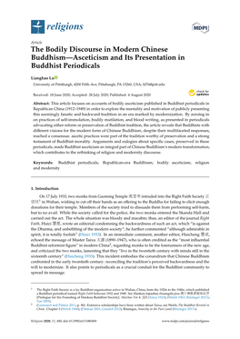 The Bodily Discourse in Modern Chinese Buddhism—Asceticism and Its Presentation in Buddhist Periodicals
