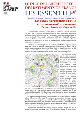 Les Enjeux Patrimoniaux Du Plui De La Communauté De Communes Évreux Portes De Normandie