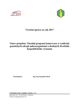 Výroční Zpráva NP 2017