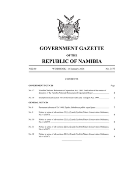 Government Gazette 16 January 2006 1