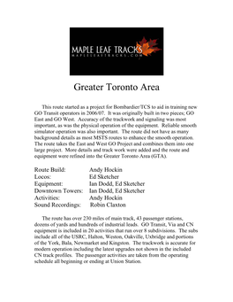 Greater Toronto Area