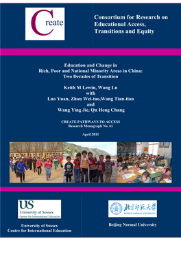 Education and Change in Rich, Poor and National Minority Areas in China: Two Decades of Transition