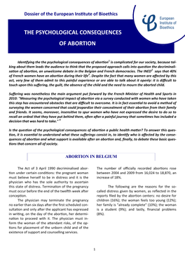 The Psychological Consequences of Abortion