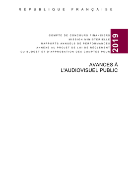 Avances À L'audiovisuel Public