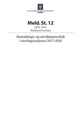 Meld. St. 12 (2018