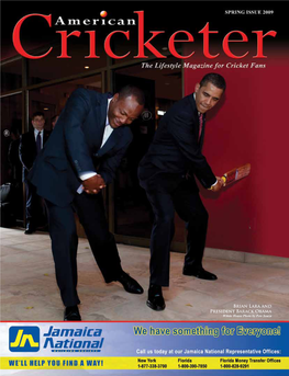 Brian LARA and President Barack Obama