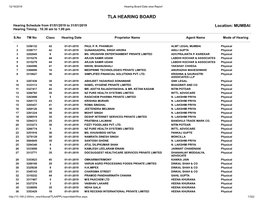 Tla Hearing Board