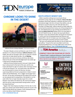 Chrome Looks to Shine in the Desert Cont