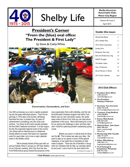 Shelby Life Volume 40, Issue 2 April 2015