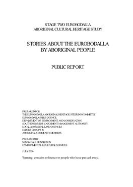 Stories About the Eurobodalla by Aboriginal People