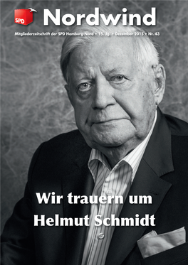 Wir Trauern Um Helmut Schmidt