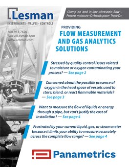 Flow Measurement and Gas Analytics Solutions