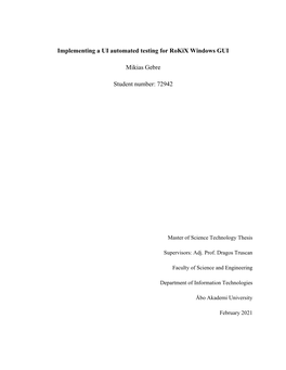 Implementing a UI Automated Testing for Rokix Windows GUI Mikias