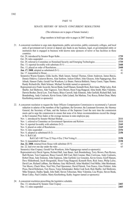 Senate History of Senate Concurrent Resolutions