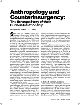 Anthropology and Counterinsurgency: the Strange Story of Their Curious Relationship