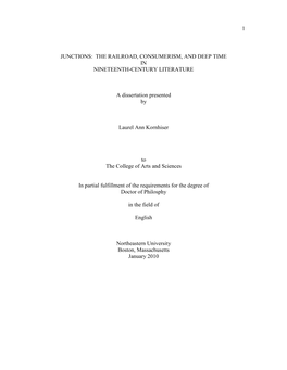 The Railroad, Consumerism, and Deep Time in Nineteenth-Century Literature