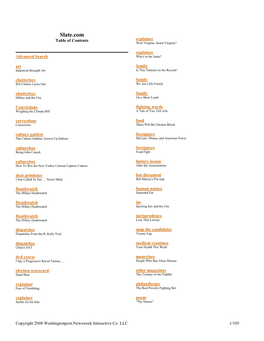 Slate.Com Table of Contents Explainer West Virginia, Incest Virginia?