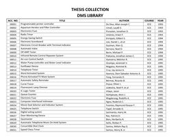 Thesis Collection Dms Library Acc