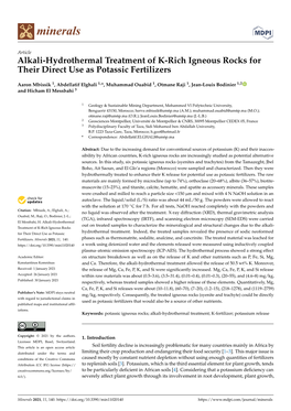 Alkali-Hydrothermal Treatment of K-Rich Igneous Rocks for Their Direct Use As Potassic Fertilizers